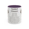 11oz Standard Schnauzer Mug, Purple, front view