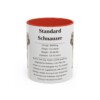 11oz Standard Schnauzer Mug, Red, front view