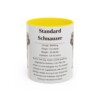 11oz Standard Schnauzer Mug, Yellow, front view