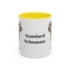 11oz Standard Schnauzer Mug, Yellow, front view