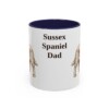11oz Sussex Spaniel Dog Dad Mug, Navy, front view