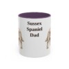 11oz Sussex Spaniel Dog Dad Mug, Purple, front view