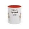 11oz Sussex Spaniel Dog Dad Mug, Red, front view