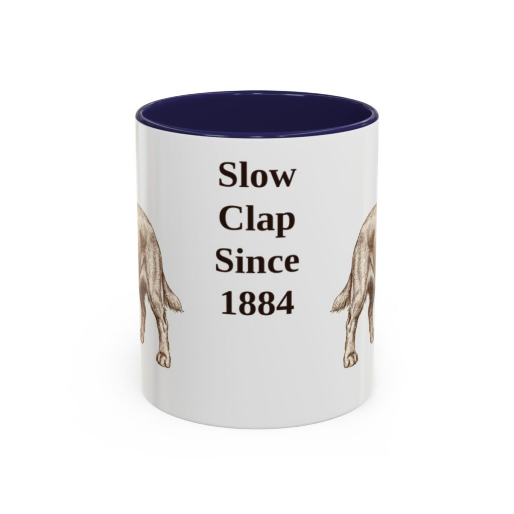 11oz Funny Sussex Spaniel Mug, Navy, front view