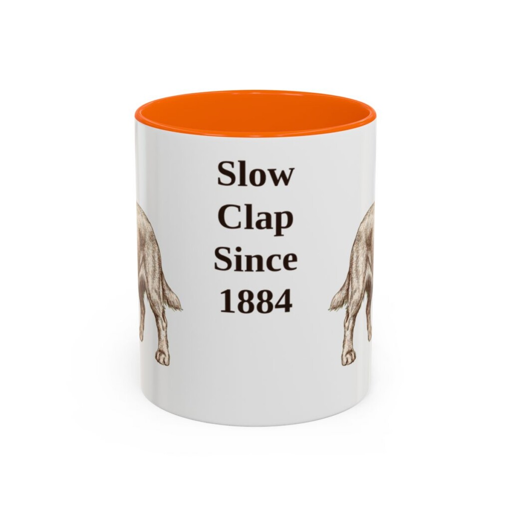 11oz Funny Sussex Spaniel Mug, Orange, front view