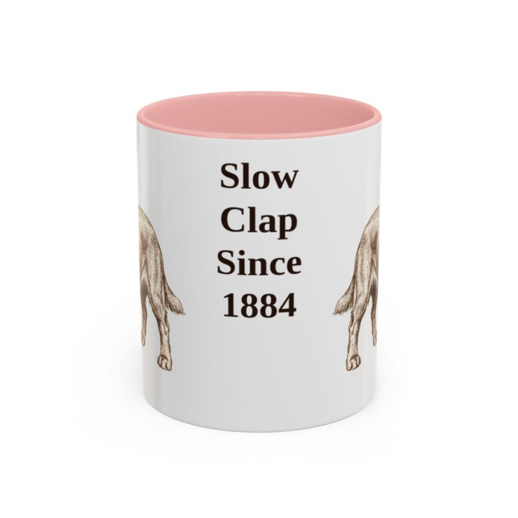 11oz Funny Sussex Spaniel Mug, Pink, front view