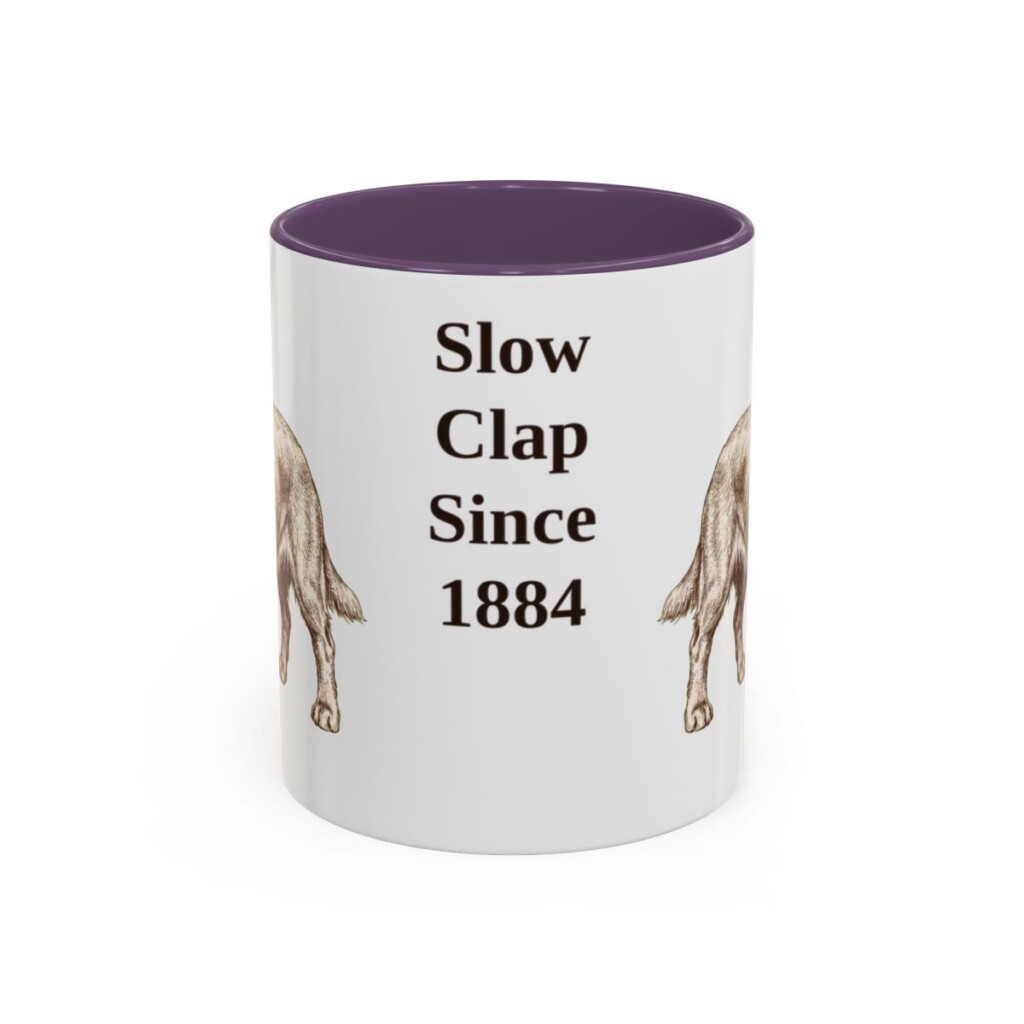 11oz Funny Sussex Spaniel Mug, Purple, front view