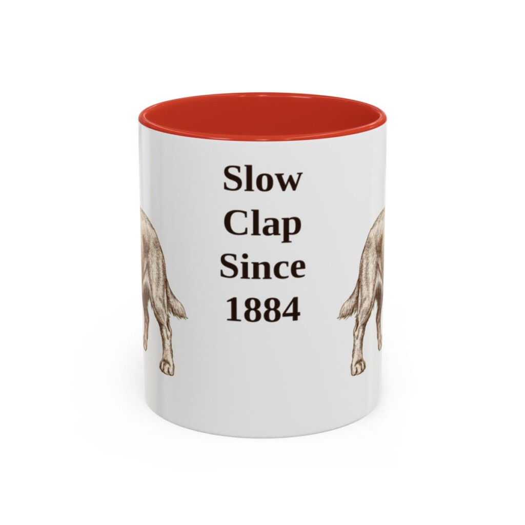 11oz Funny Sussex Spaniel Mug, Red, front view