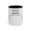 11oz Sussex Spaniel Latin Mug, Black, front view