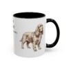 11oz Sussex Spaniel Latin Mug, Black, right side view