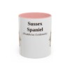 11oz Sussex Spaniel Latin Mug, Pink, front view