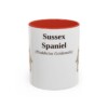 11oz Sussex Spaniel Latin Mug, Red, front view