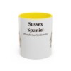 11oz Sussex Spaniel Latin Mug, Yellow, front view