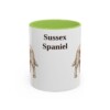 11oz Sussex Spaniel Mug, Light Green, front view