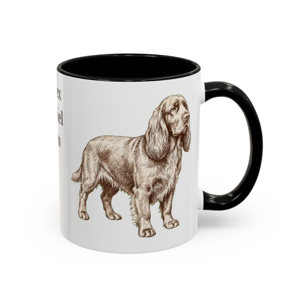 11oz Sussex Spaniel Dog Mom Mug, Black, right side view