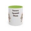 11oz Sussex Spaniel Dog Mom Mug, Light Green, front view