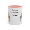 11oz Sussex Spaniel Dog Mom Mug, Pink, front view