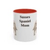 11oz Sussex Spaniel Dog Mom Mug, Red, front view