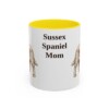 11oz Sussex Spaniel Dog Mom Mug, Yellow, front view