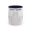 11oz Sussex Spaniel Mug, Navy, front view