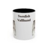 11oz Swedish Vallhund Mug, Black, front view