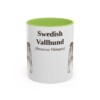 11oz-swedish-vallhund-mug-latin-light-green 11oz Swedish Vallhund Latin Mug, Light Green, front view