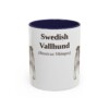11oz-swedish-vallhund-mug-latin-navy 11oz Swedish Vallhund Latin Mug, Navy, front view