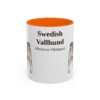 11oz-swedish-vallhund-mug-latin-orange 11oz Swedish Vallhund Latin Mug, Orange, front view