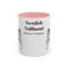 11oz-swedish-vallhund-mug-latin-pink 11oz Swedish Vallhund Latin Mug, Pink, front view