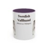 11oz-swedish-vallhund-mug-latin-purple 11oz Swedish Vallhund Latin Mug, Purple, front view