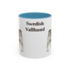 11oz Swedish Vallhund Mug, Light Blue, front view