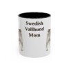 11oz Swedish Vallhund Dog Mom Mug, Black, front view