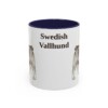 11oz Swedish Vallhund Mug, Navy, front view