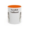 11oz Swedish Vallhund Mug, Orange, front view