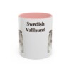 11oz Swedish Vallhund Mug, Pink, front view