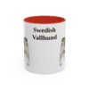 11oz Swedish Vallhund Mug, Red, front view