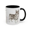 11oz Swedish Vallhund Mug, Black, right side view