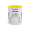 11oz Swedish Vallhund Mug, Yellow, front view
