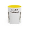 11oz Swedish Vallhund Mug, Yellow, front view