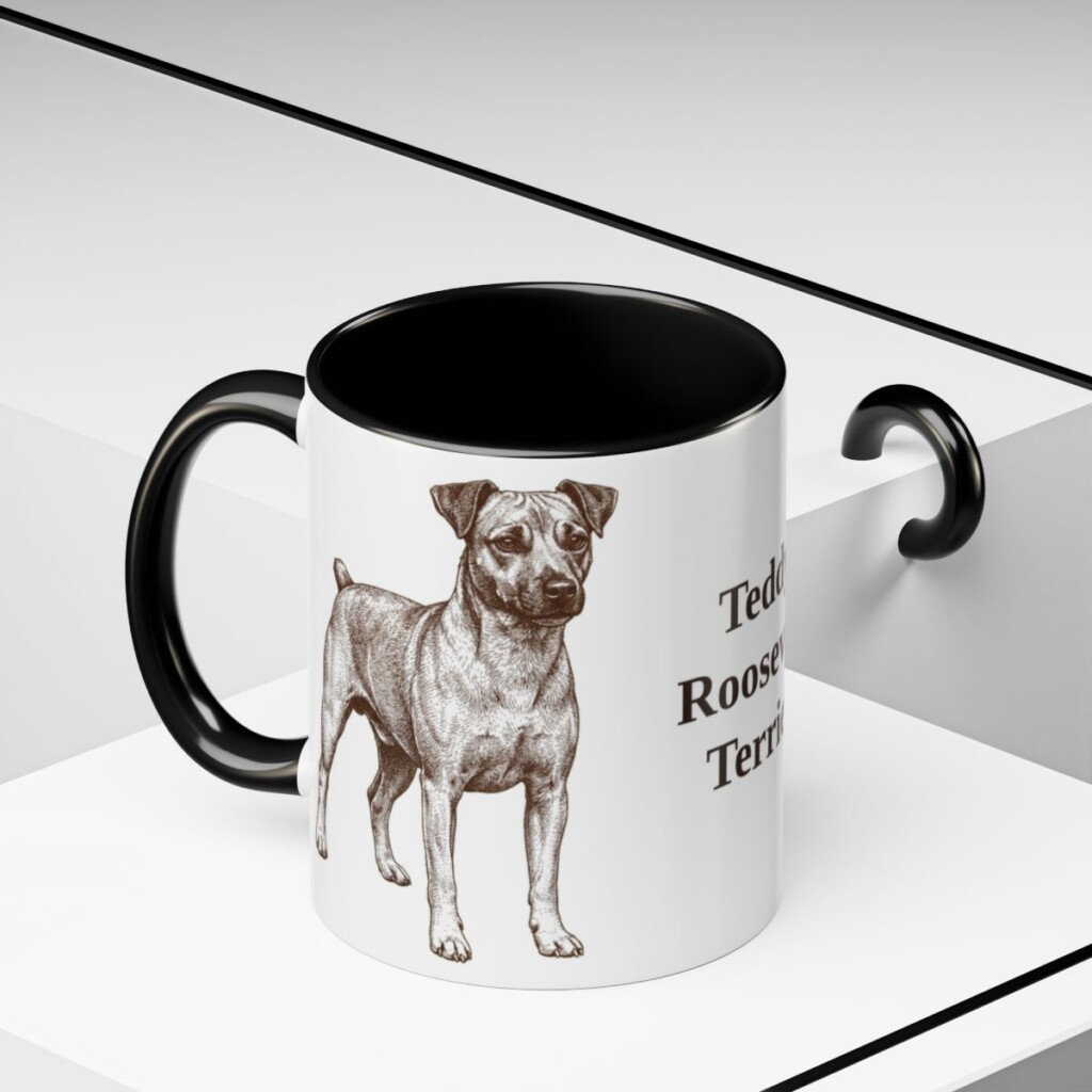 11oz-teddy-roosevelt-terrier-mug-black-context-2 11oz Teddy Roosevelt Terrier Mug, Black, lifestyle photo