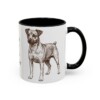 11oz Funny Teddy Roosevelt Terrier Mug, Black, right side view