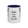 11oz Funny Teddy Roosevelt Terrier Mug, Navy, front view