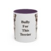 11oz Funny Teddy Roosevelt Terrier Mug, Purple, front view