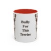 11oz Funny Teddy Roosevelt Terrier Mug, Red, front view