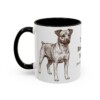 11oz Teddy Roosevelt Terrier Latin Mug, Black, left side view