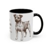 11oz Teddy Roosevelt Terrier Latin Mug, Black, right side view