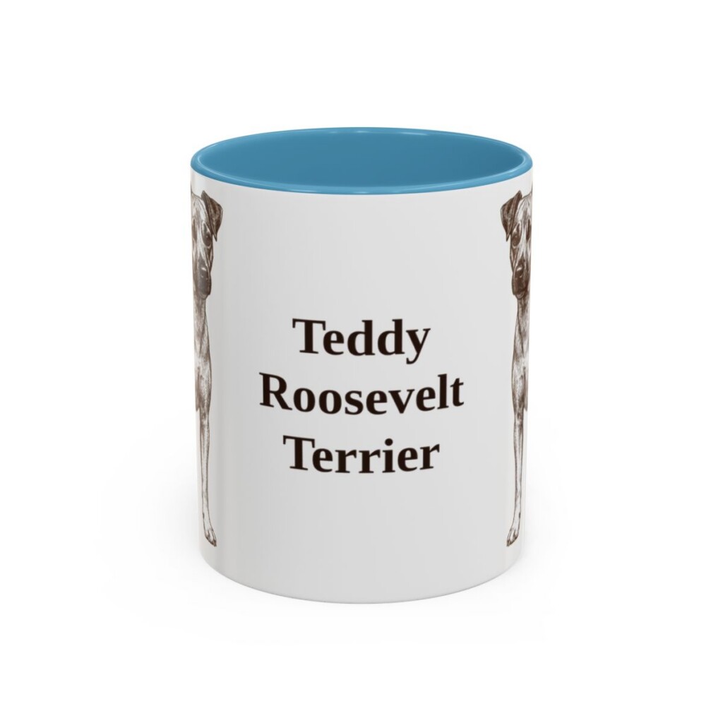11oz-teddy-roosevelt-terrier-mug-light-blue 11oz Teddy Roosevelt Terrier Mug, Light Blue, front view