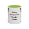 11oz-teddy-roosevelt-terrier-mug-mom-light-green 11oz Teddy Roosevelt Terrier Dog Mom Mug, Light Green, front view