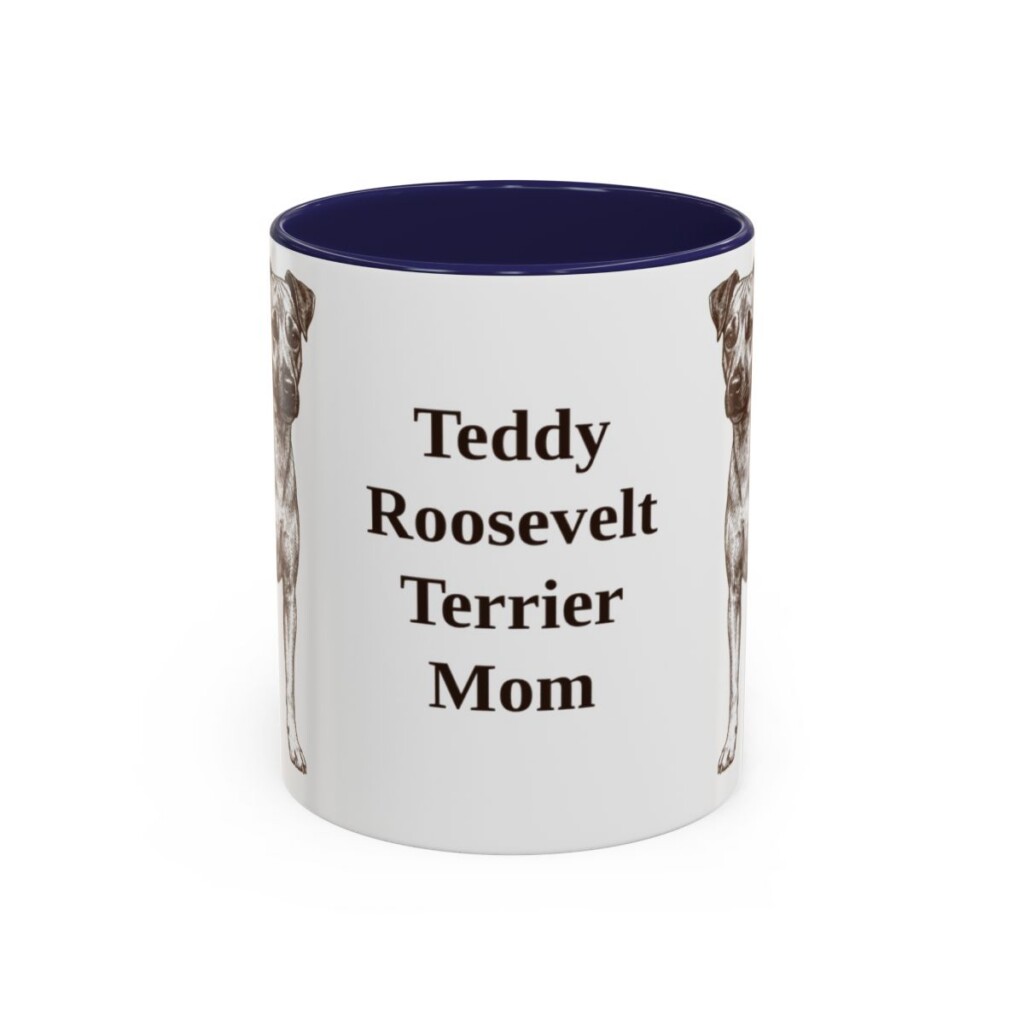 11oz-teddy-roosevelt-terrier-mug-mom-navy 11oz Teddy Roosevelt Terrier Dog Mom Mug, Navy, front view