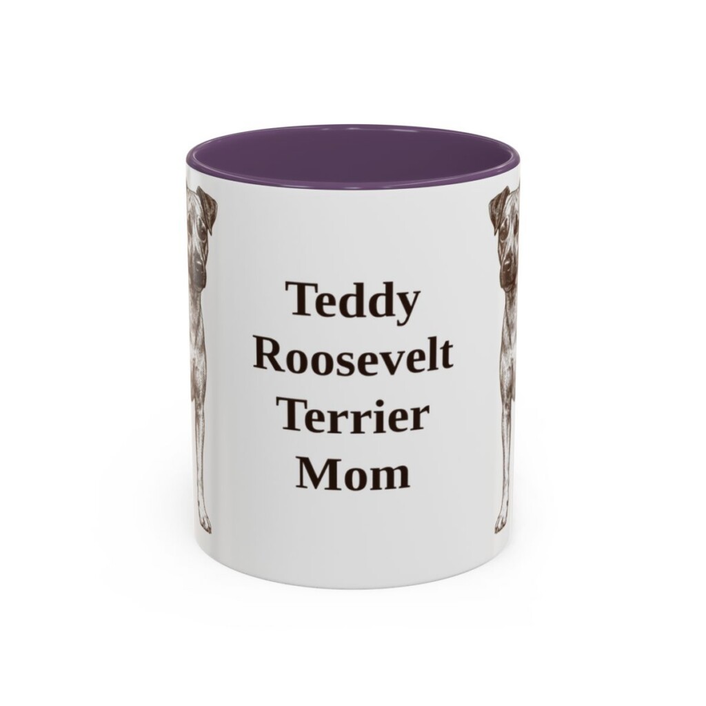 11oz-teddy-roosevelt-terrier-mug-mom-purple 11oz Teddy Roosevelt Terrier Dog Mom Mug, Purple, front view
